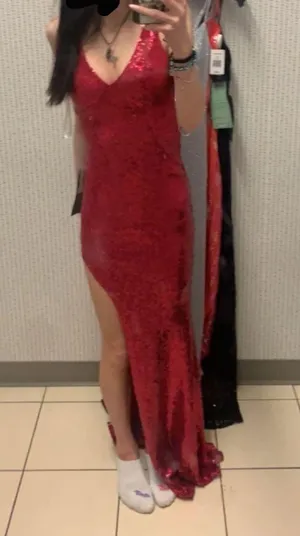 Magenta Prom Dress thumbnail 3