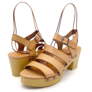 J. Crew The Chloe Clog Platform Strappy Sandal in Saddle Tan Faux Leather Size 7 thumbnail 16