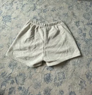 Cream color cotton lounge shorts thumbnail 2