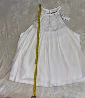 Wishlist Boho Crochet White Flowy Whimsical Tank Top Size Medium NWT thumbnail 3