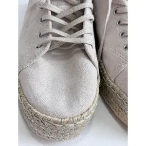 NWT Tretorn Eve 2 Suede Espadrille Platform Sneakers Metallic Beige 9‎ thumbnail 10