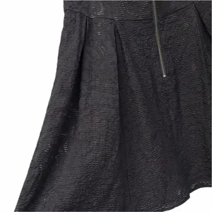 Nanette Lepore Black Jacquard Pleated Mini Skirt Back Zipper‎ Size 8 thumbnail 6