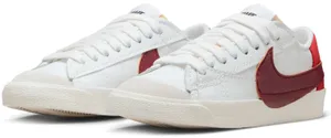 Nike Blazer Low '77 Jumbo Sneakers Leather White Dark Beetroot Cinnabar 7.5 thumbnail 1