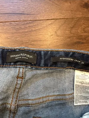 Banana Republic High Rise Wide Leg Crop Jeans Size 27 - C2-043 thumbnail 2