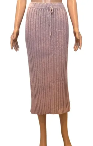 Free People FP Beach medium ribbed knit midi skirt SK 2851 thumbnail 1