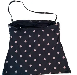 DKNY Swim Bathing Suit Top only Black with Gray Polka dots Loose Fit Small thumbnail 7