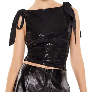 Forever 21 NWT SEQUIN BOW CROP TOP thumbnail 1