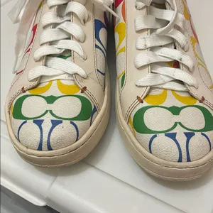 Coach Clip Low Top Sneaker In Rainbow Signature Canvas 6.5 thumbnail 7