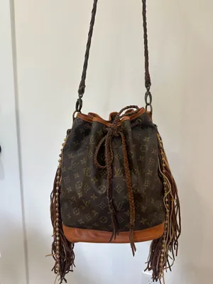 Vintage Boho Bag Authentic Noé Brown thumbnail 5