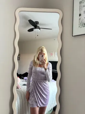 cute silk pink dress thumbnail 3