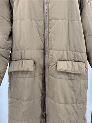 PRETTYGARDEN Women's Lightweight faux Sherpa lined knee length Puffer Coat Tan S outdoor thumbnail 8