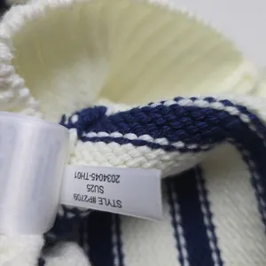 Madewell Striped Polo Sweater Medium‎ White Navy Blue V-Neck Knit Top P2709 thumbnail 6