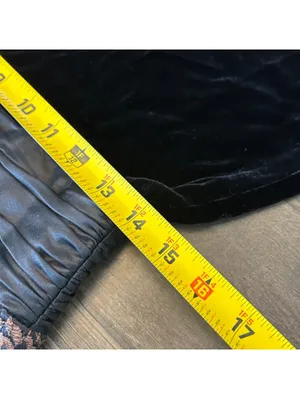 Vintage Talbots Black Velvet Lace Maxi Dress Sheer Mesh Bow Size 8 Dark Romantic thumbnail 8