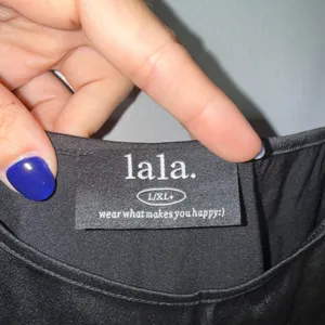 lala. Slip Dress Women L/XL+ Black Excellent Adjustable Spaghetti Straps Cami thumbnail 2