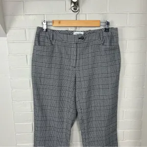 Calvin Klein Black White Houndstooth Plaid Modern Fit Trouser Pants Size 4 thumbnail 5