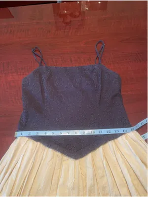 Free People Salvador Midi Dress Sz M Black Cream Embroidered Corset Back Detail thumbnail 8