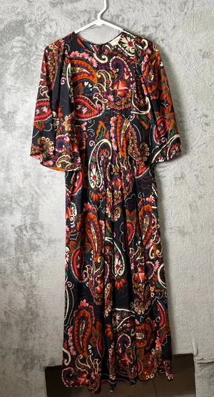 Kachel Paisley Midi Dress Puff Sleeve Boho Cottagecore Romantic Flowy Festival S thumbnail 1