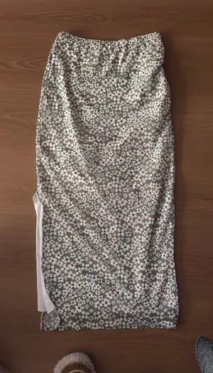 Floral Maxi skirt Gray thumbnail 1