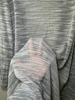 LuLaRoe Gray & White Marled Duster Cardigan thumbnail 5
