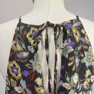 Melloday‎ Floral Maxi Dress Size M Boho Tiered Spaghetti Strap thumbnail 8