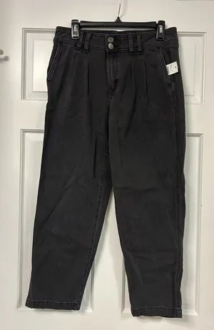 Sonoma Black High-Waist Jeans with Front Pleats thumbnail 1