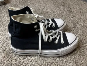 Black High-Top Converse Platform thumbnail 1