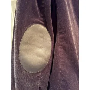 Lauren Ralph Lauren Black Corduroy‎ Jacket Leather Elbow Patches Women Large L thumbnail 5