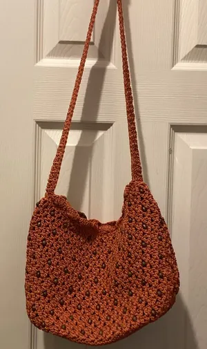The Sak Orange Crochet Shoulder Bag thumbnail 1