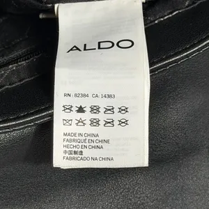 ALDO Black Textured Crossbody Bag Gold Chain Adjustable Shoulder Purse Handbag thumbnail 7