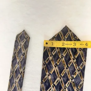 Fierte S.r.l Men's Vintage Tie Grey Multicolor Geometric Silk Handmade thumbnail 6