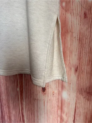 Offline By Aerie Heather Oatmeal Short Sleeve Side Slit Short Sleeve Sweatshirt thumbnail 4
