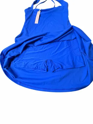 QINSEN Sapphire Blue Athletic Tennis Dress Built-In Shorts Pockets Size M NWT thumbnail 4
