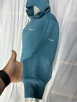 Columbia Women’s Blue/Teal Script Logo Pullover Hoodie Size S thumbnail 5