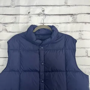 Lands’ End Violet Purple Puffer Vest Jacket Button Up Size Women’s Large Fall thumbnail 5