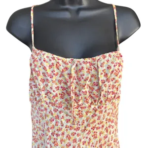 Reformation Rebekah Yellow Floral Mini Dress Sz M Feminine Summer Cute‎ thumbnail 2