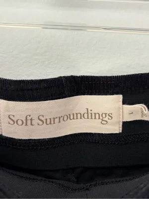 Soft Surroundings Black Ribbed Corduroy Bootcut Pants thumbnail 6