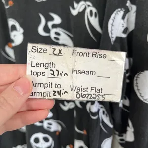 Disney The Nightmare Before Christmas Black Long Sleeve Top 2X Jack Skellington thumbnail 8
