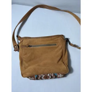 Myra Bag Aztec Cowhide Canvas Rug Purse Western Crossbody Southwestern thumbnail 7