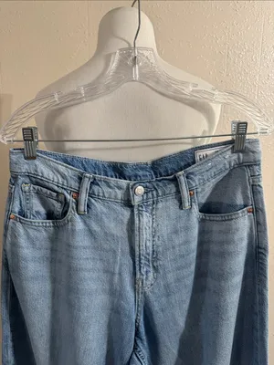 GAP Baggy Mid Rise Que Wide-Leg Denim Pants thumbnail 2