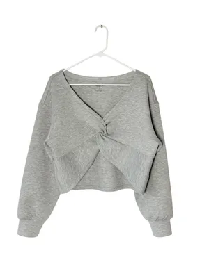 OLD NAVY Active Bounce Fleece Twist Cropped Sweatshirt thumbnail 2