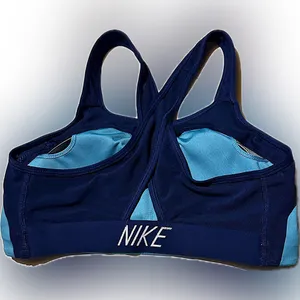 Nike Lg Dry-Fit Two Tone Blue Sports Bra thumbnail 5