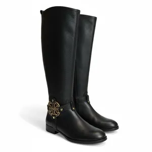 Tory Burch Womens‎ Leather Amanda Tall Riding Boots Size 7 Black Equestrian thumbnail 5