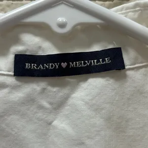 Brandy Melville White Button Down Blouse one size thumbnail 5