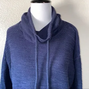 5/$30 🎈 Hollister large navy blue cowlneck‎ pullover sweatshirt thumbnail 2