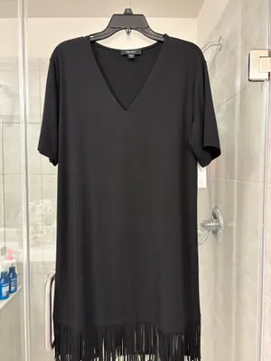 Karen Kane Black Fringe Dress thumbnail 3