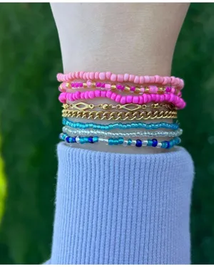 Blue Bead Stack Boho thumbnail 2
