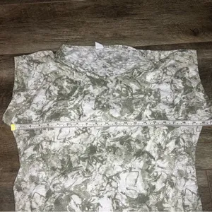 NWT Merrill Knit Travel Dress Green Putty Print Short Sleeve T-Shirt Dress Small thumbnail 10