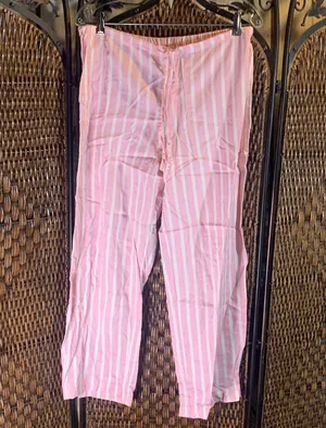 Ralph Lauren Pink and White Striped Pajama Set Size M thumbnail 7