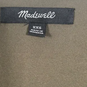 Madewell Women‎ Olive Green Floral Tiered V-Neck Midi Dress XXS Long Sleeve thumbnail 3