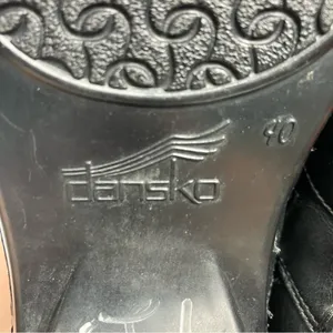 Dansko black leather‎ clog shoes size 40 thumbnail 6